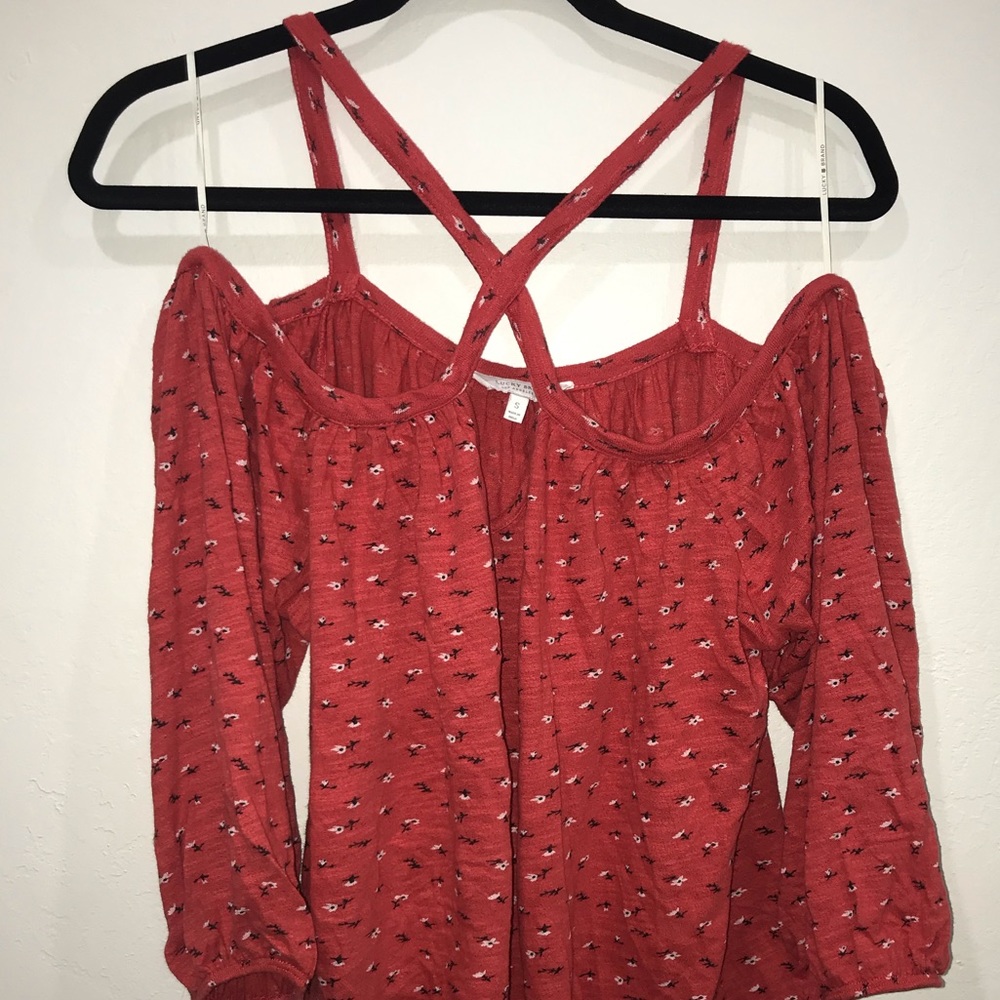 ☆off the shoulder floral top☆